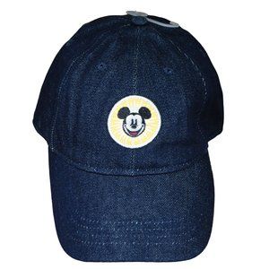 NWT GAP x Disney Mickey Mouse Blue Denim Elastic Strapback Hat Cap